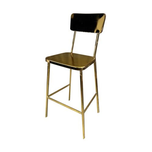 Bob Chrome Barstool Gold