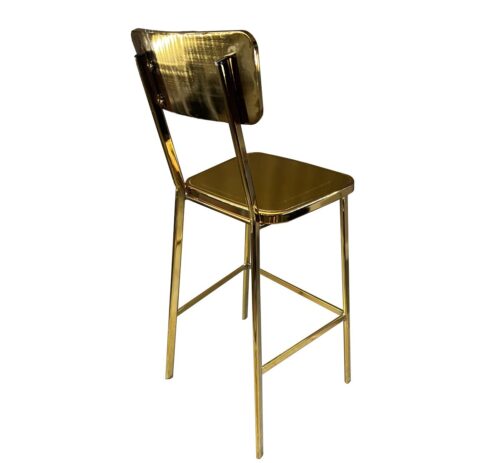 Bob Chrome Barstool Gold