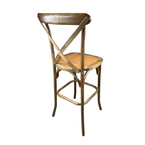 Coco Cross-Back Barstool Walnut