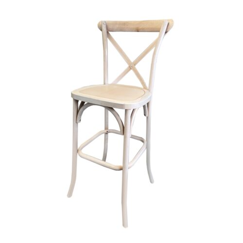 Coco Cross-Back Barstool White-Wash