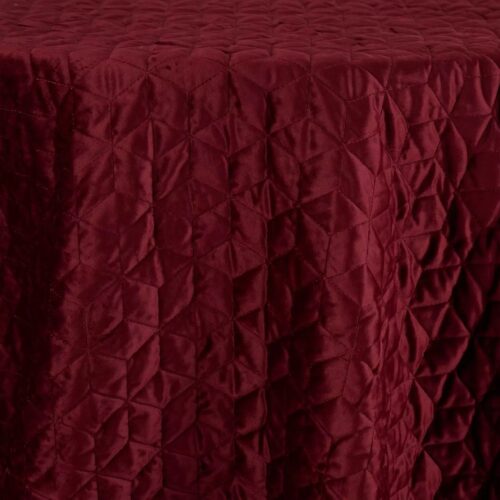 Quilted Velvet Honeycomb Burgundy