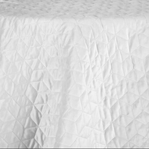 Quilted Velvet Honeycomb White