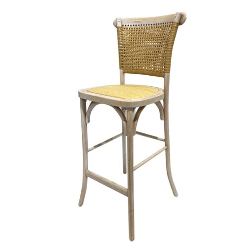 Coco Wicker Barstool White-Wash