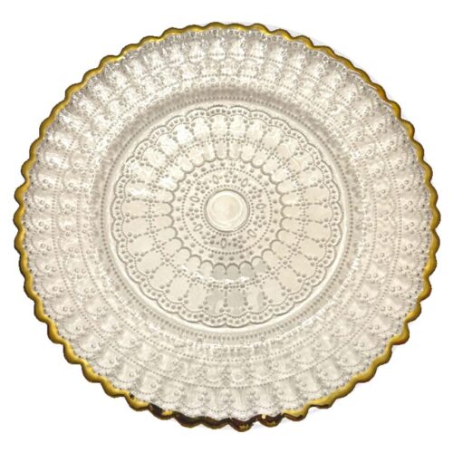 C-012 Charger Plate Clear-Gold