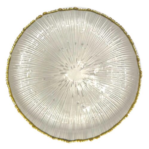 C-016 Charger Plate Clear-Gold