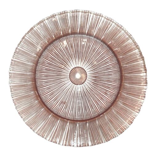 C-032 Charger Plate Clear-Pink