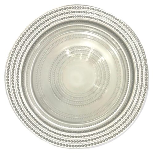 C-019 Charger Plate Clear-Silver