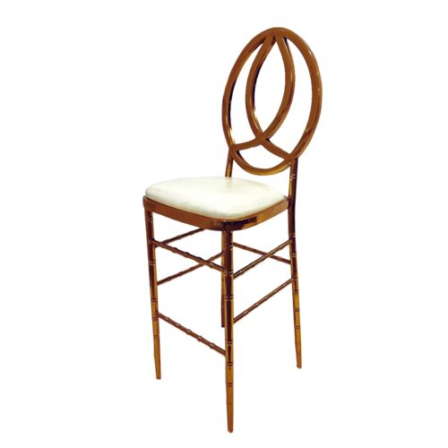 Infinity Chrome Barstool Rose-Gold