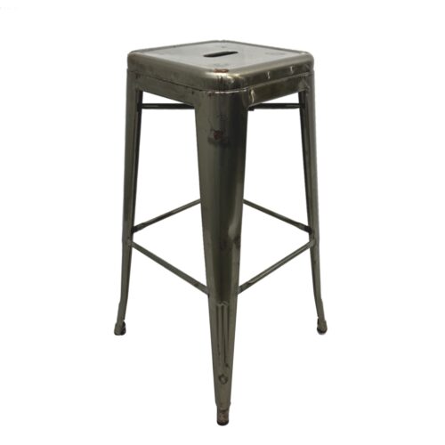 Metal Bistro Barstool Gun-Metal