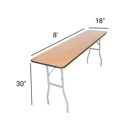 T-021 | School Rectangular Folding Table 8’x18″