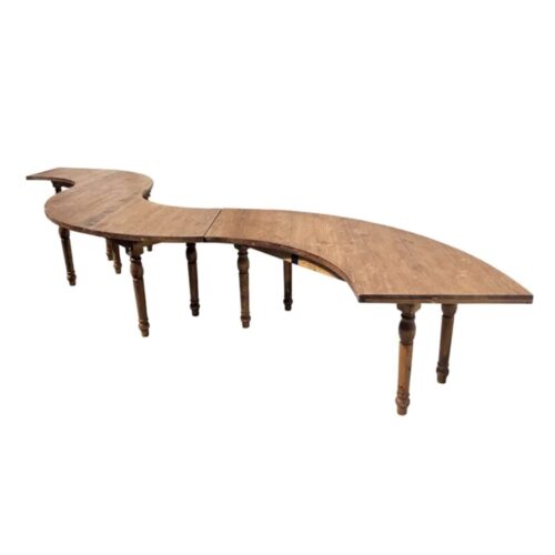 T-028 | Wood Serpentine Table