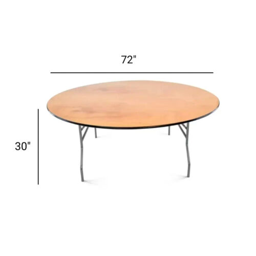 T-006 | Round Folding Table 72″